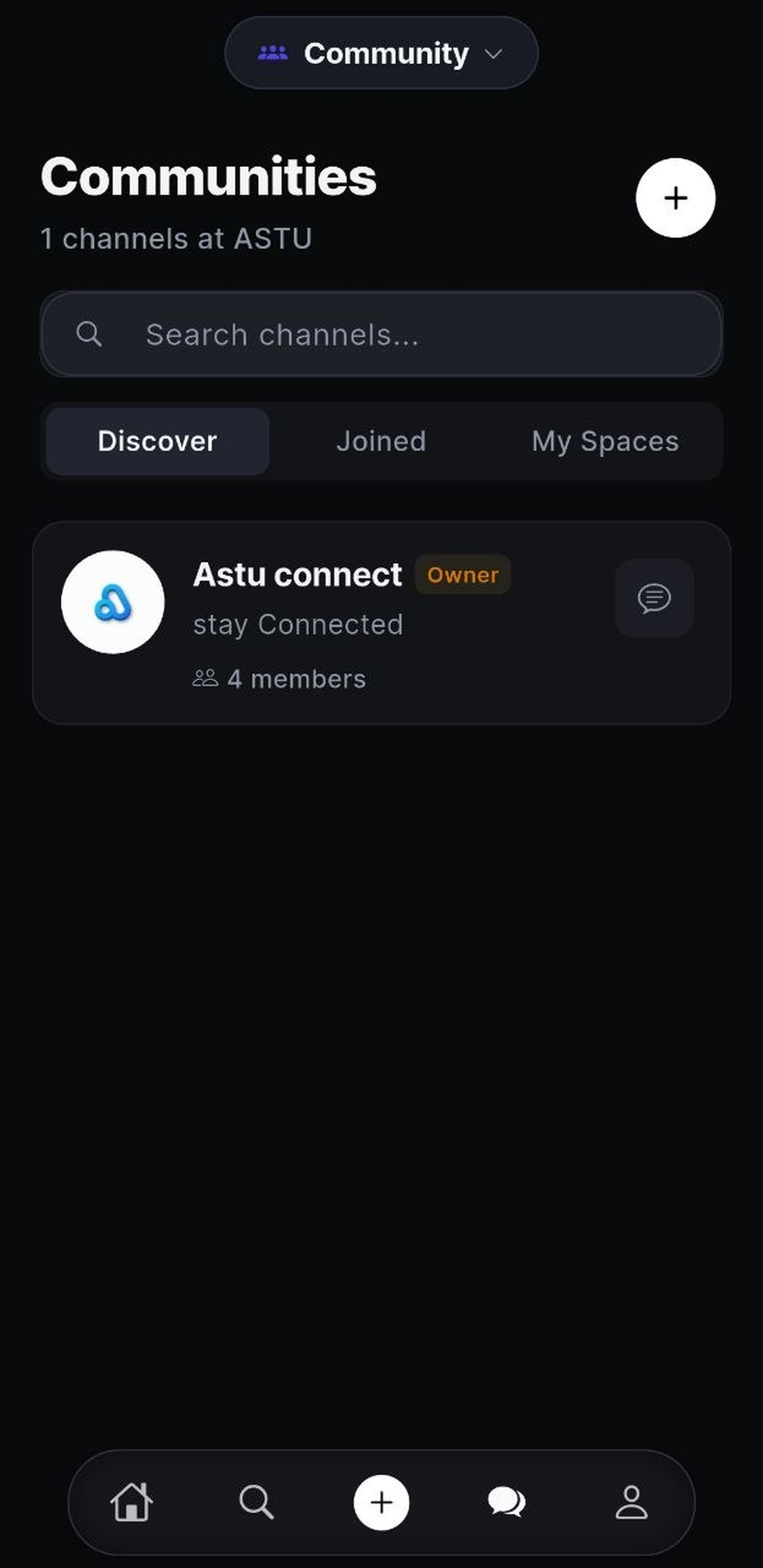 ASTU Connect Mobile Screen